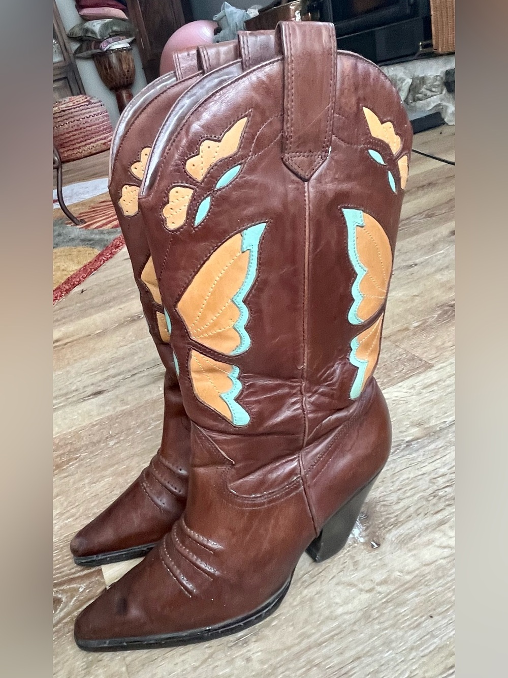 Butterfly cowboy boots